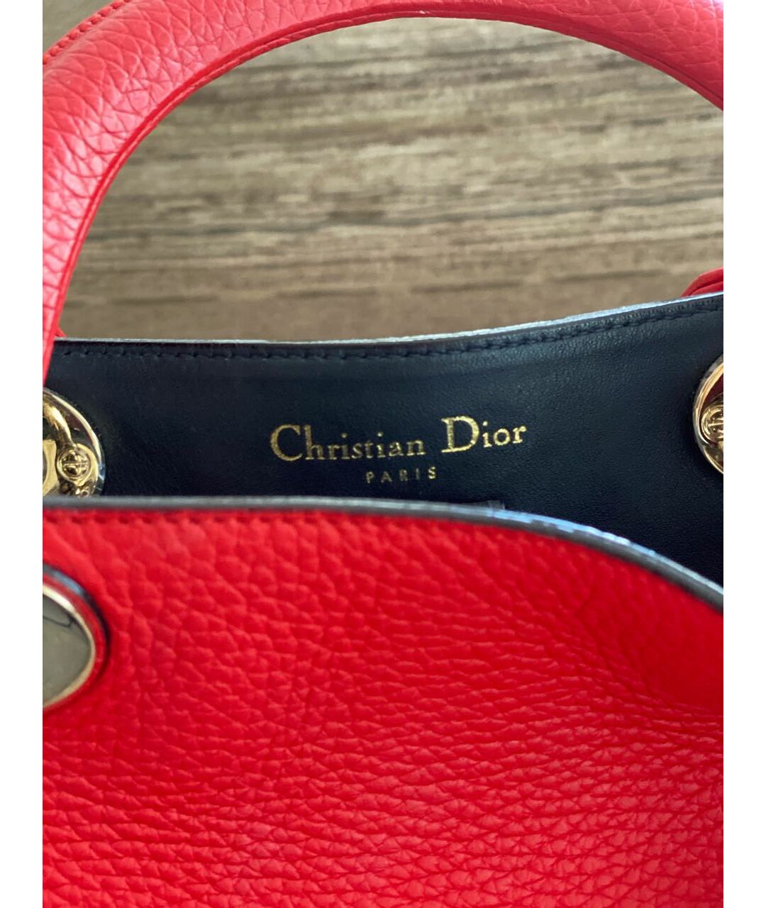 CHRISTIAN DIOR PRE-OWNED Красная кожаная сумка тоут, фото 3