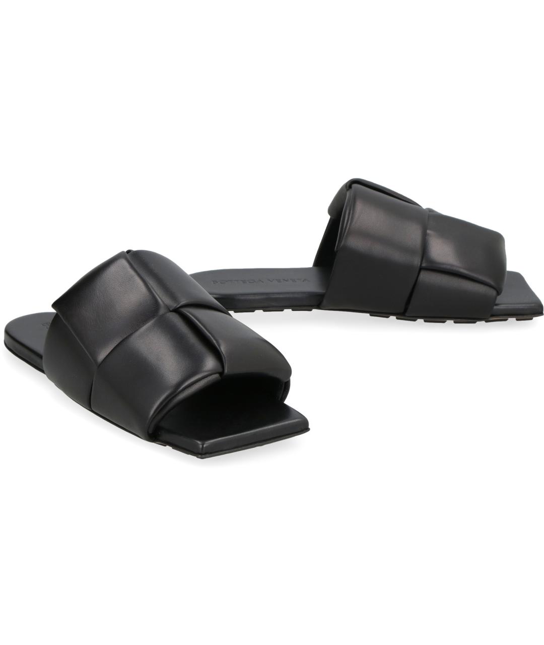 BOTTEGA VENETA Черные шлепанцы, фото 3
