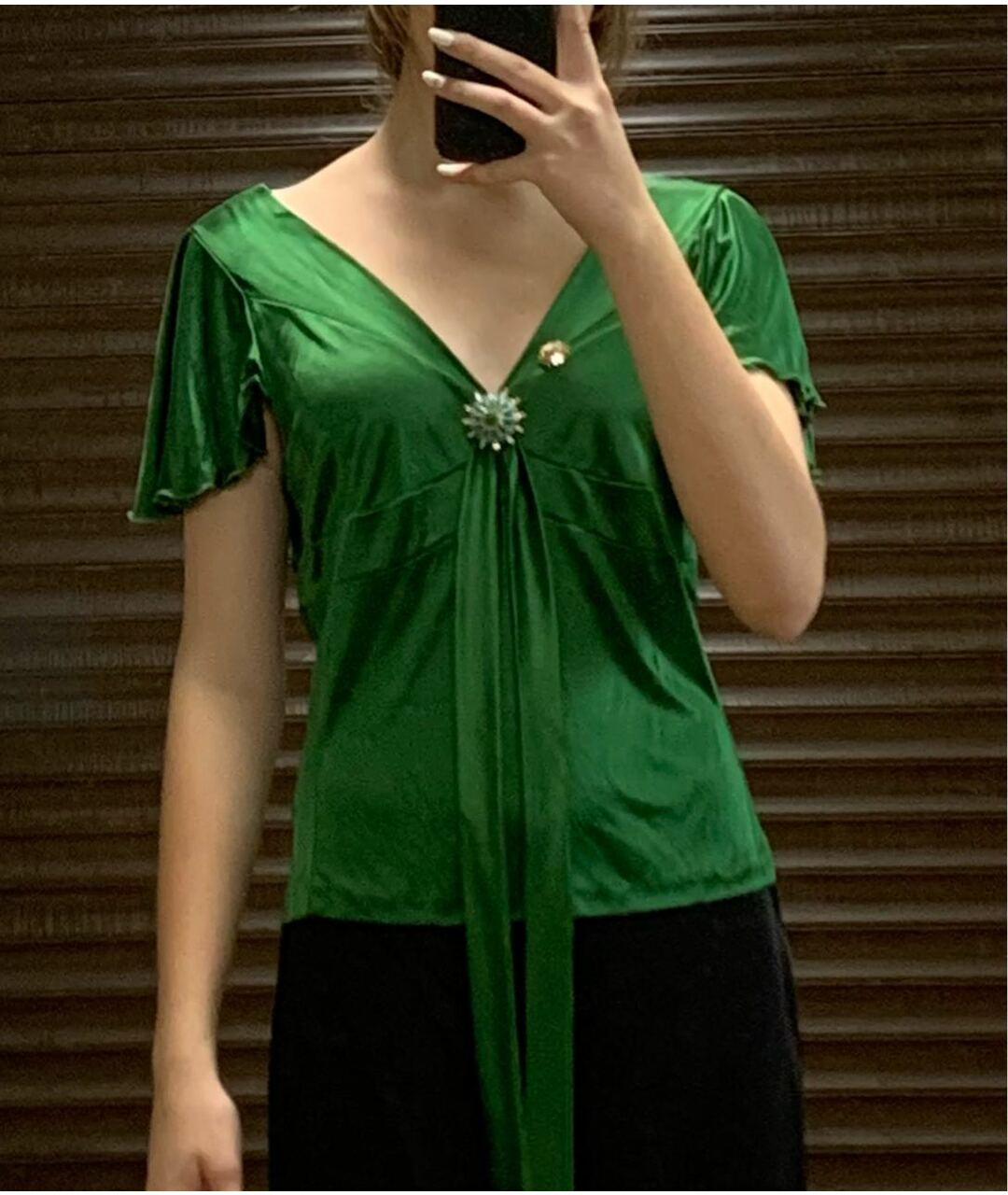 CHRISTIAN LACROIX Зеленая вискозная рубашка, фото 8