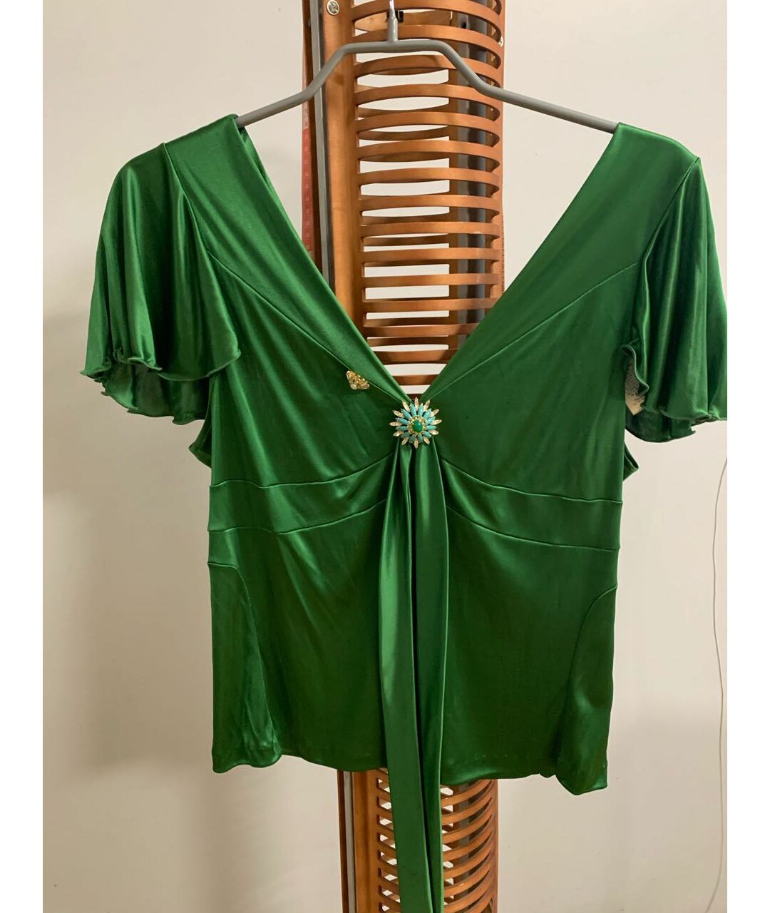 CHRISTIAN LACROIX Зеленая вискозная рубашка, фото 6