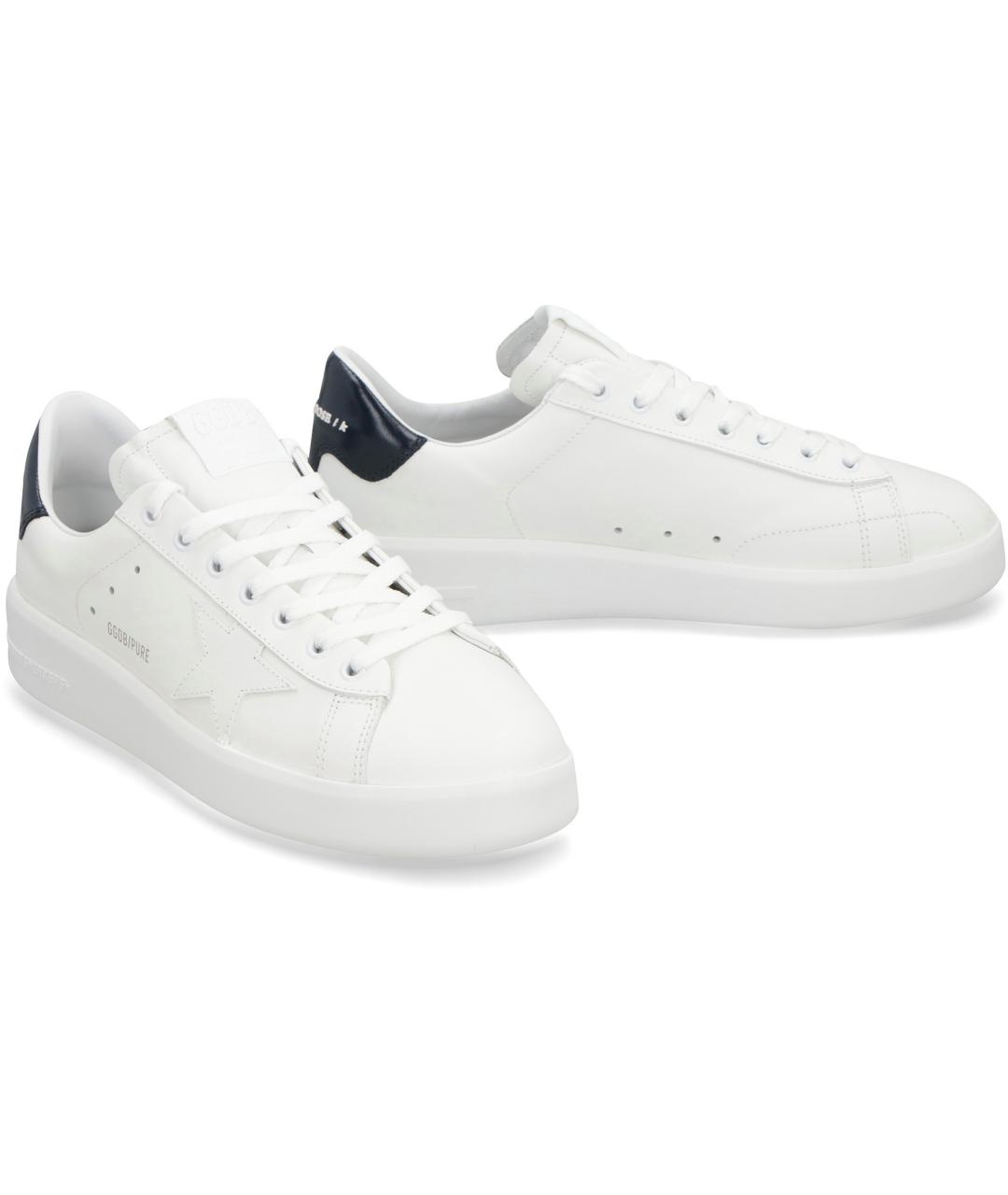 GOLDEN GOOSE DELUXE BRAND Белые кожаные низкие кроссовки / кеды, фото 3