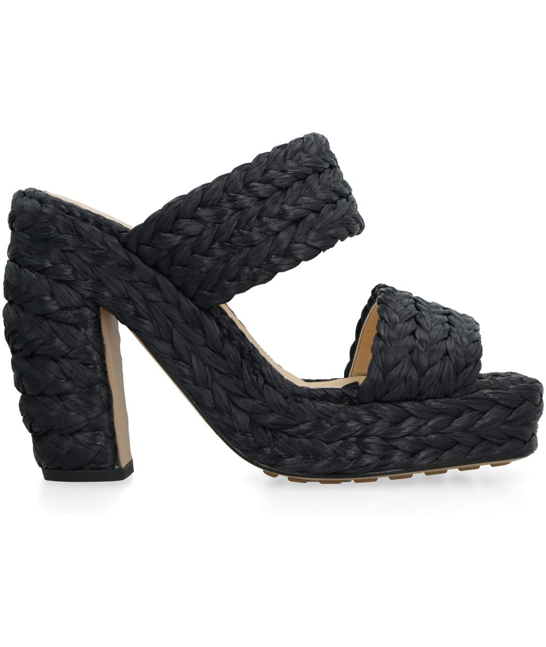 BOTTEGA VENETA Черные синтетические мюли, фото 2