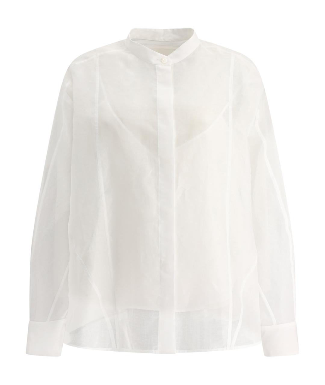 JIL SANDER Белая хлопковая рубашка, фото 1