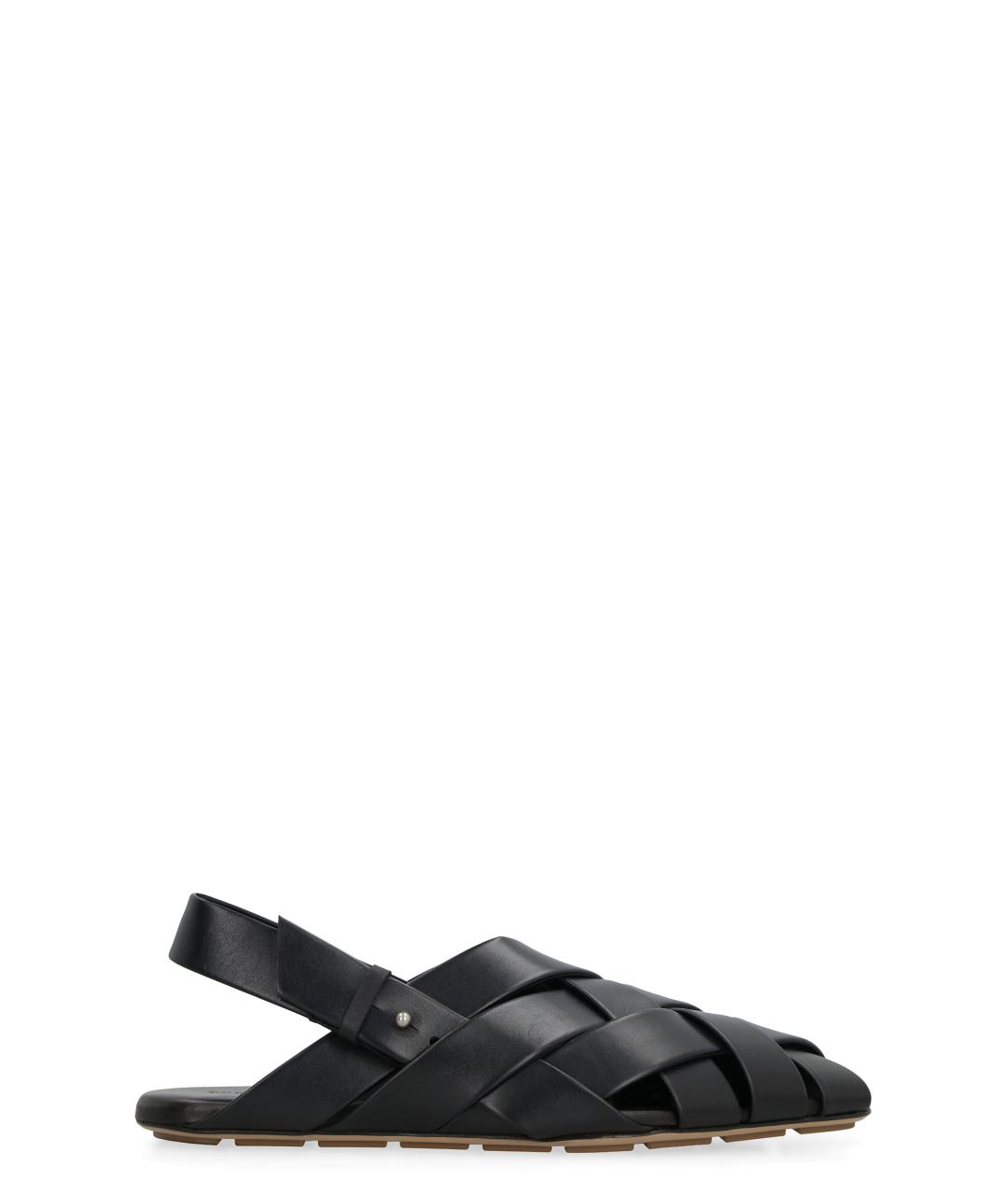 BOTTEGA VENETA Черные шлепанцы, фото 1