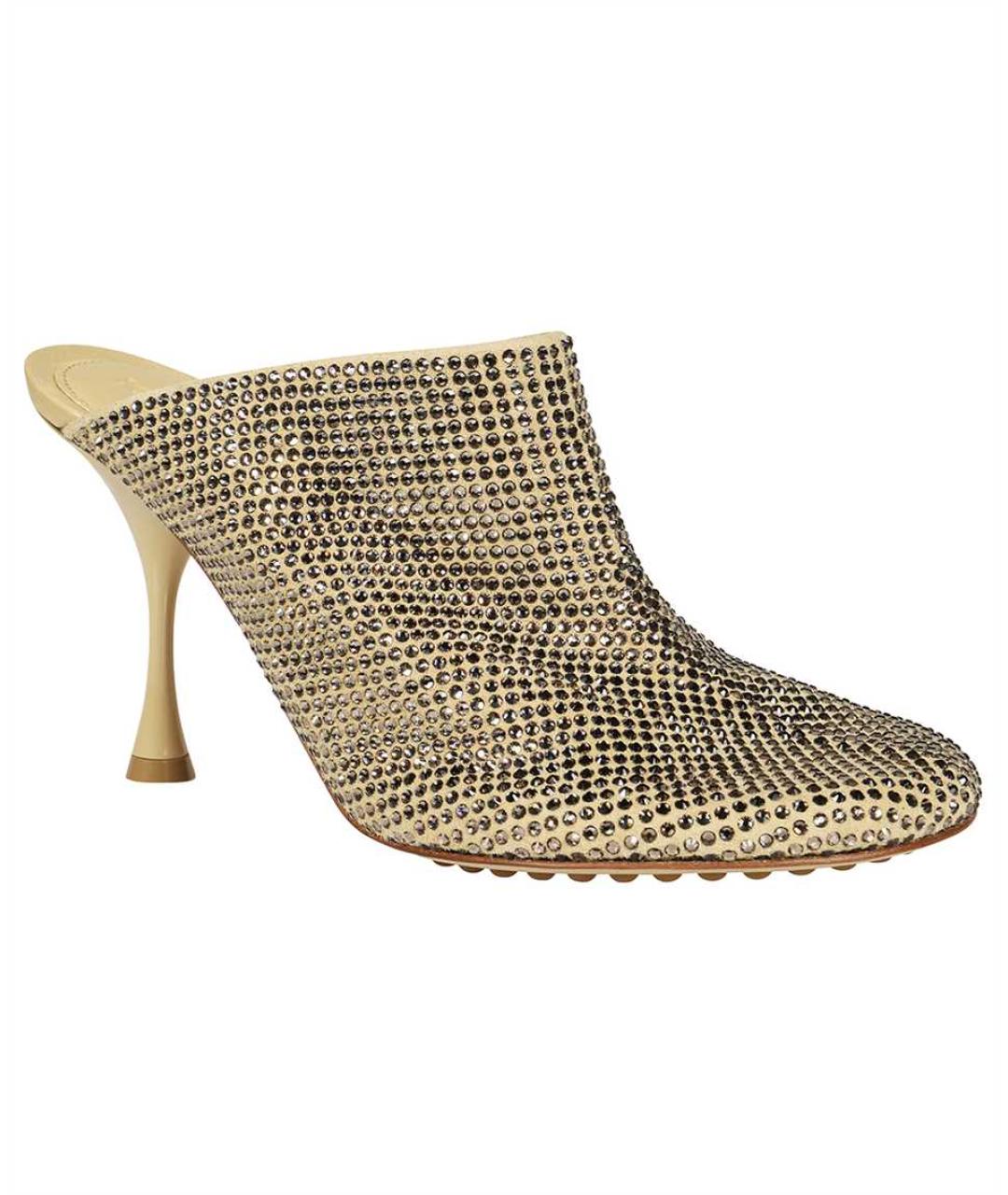 BOTTEGA VENETA Бежевые кожаные мюли, фото 2