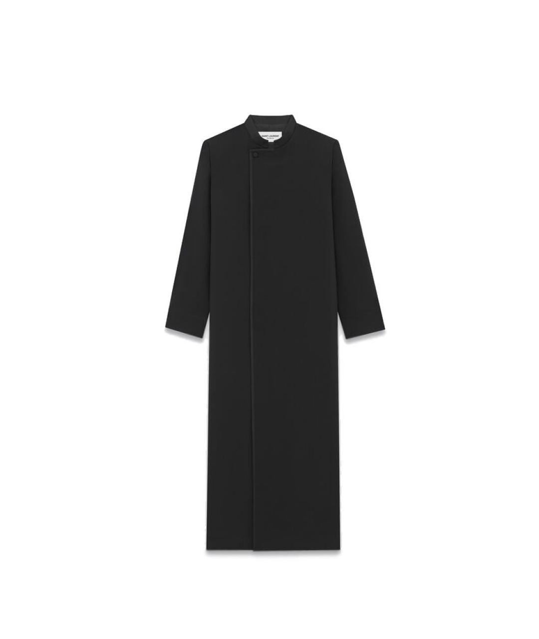 SAINT LAURENT Черное пальто, фото 3