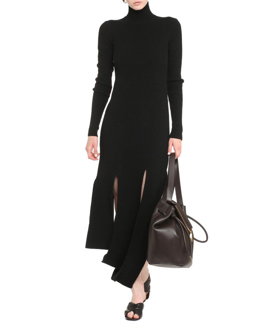 BOTTEGA VENETA Черное шерстяное коктейльное платье, фото 3