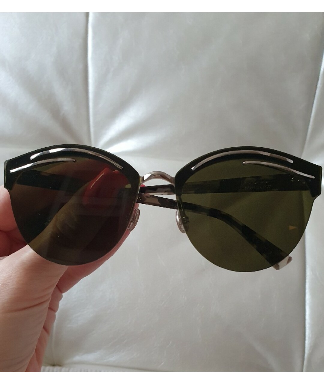 CHRISTIAN DIOR PRE-OWNED Хаки металлические солнцезащитные очки, фото 9