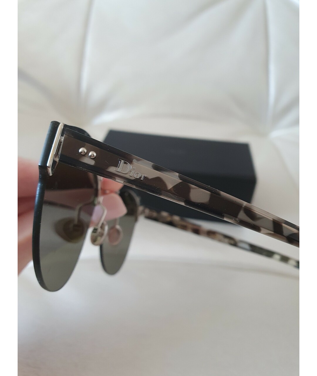 CHRISTIAN DIOR PRE-OWNED Хаки металлические солнцезащитные очки, фото 2