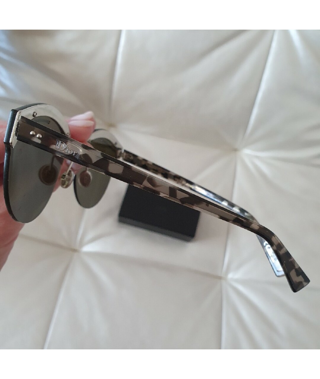 CHRISTIAN DIOR PRE-OWNED Хаки металлические солнцезащитные очки, фото 8