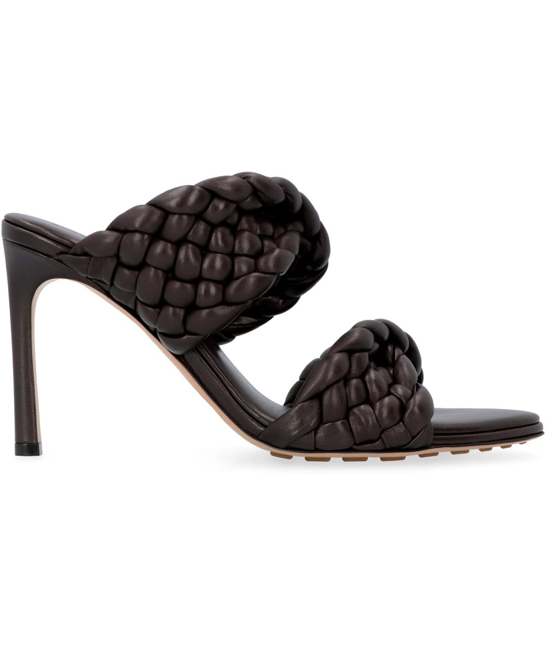 BOTTEGA VENETA Коричневые мюли, фото 2