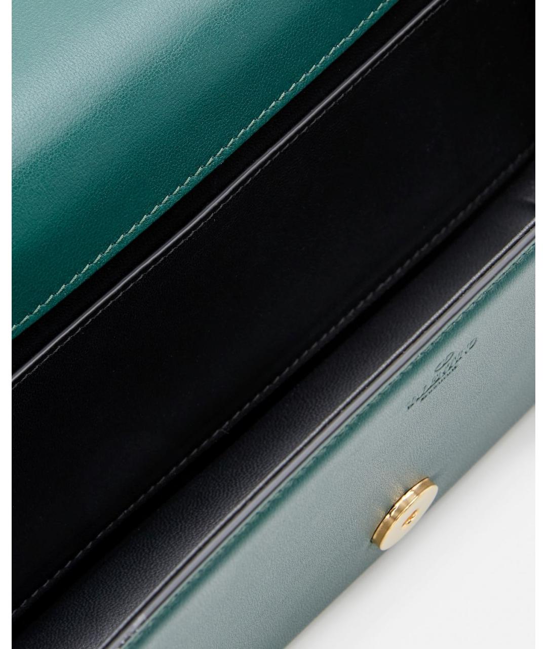 VALENTINO Зеленая кожаная сумка на плечо, фото 3