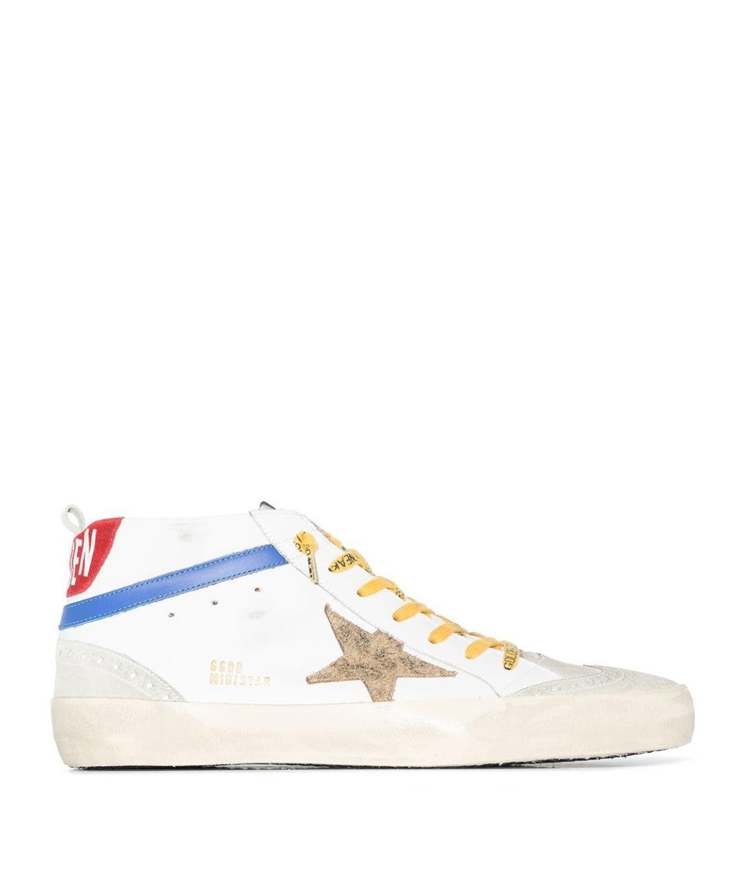 GOLDEN GOOSE DELUXE BRAND Белые кожаные высокие кроссовки / кеды, фото 1