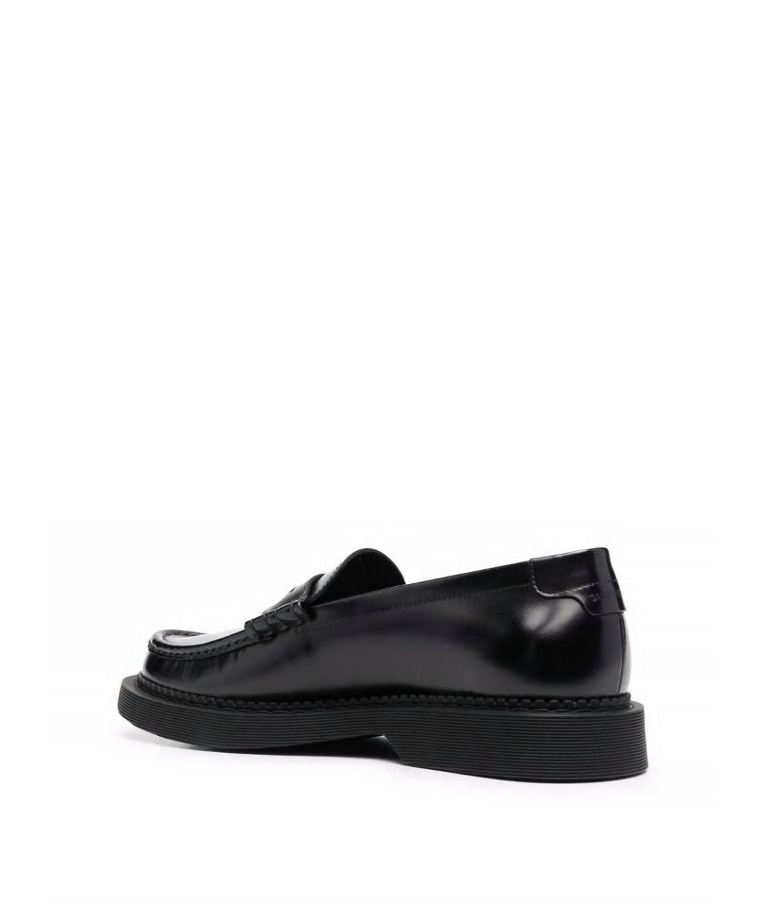 SAINT LAURENT Черные кожаные лоферы, фото 3