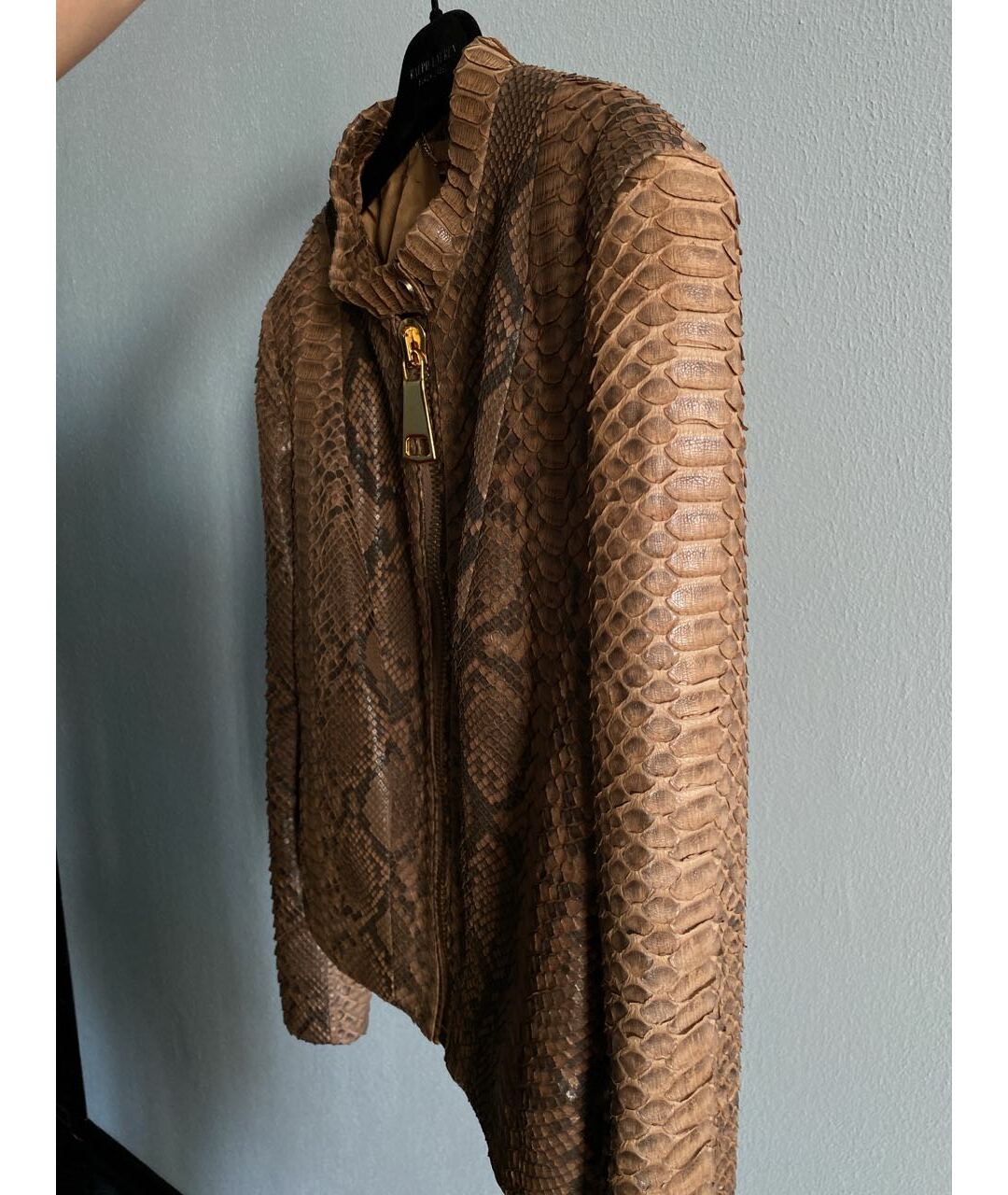 AKRIS PUNTO Коричневая куртка из экзотической кожи, фото 4