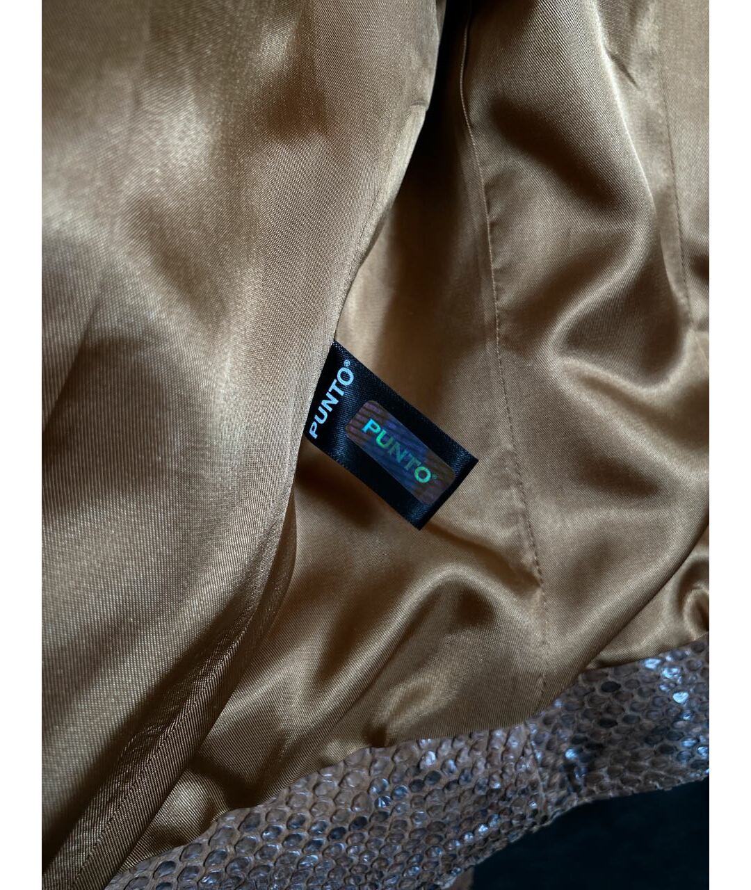 AKRIS PUNTO Коричневая куртка из экзотической кожи, фото 6