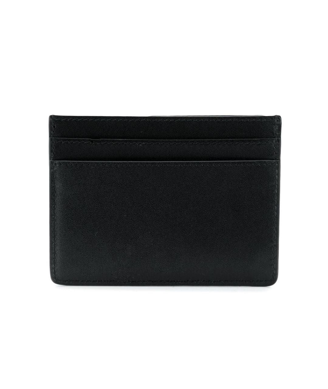 SAINT LAURENT Антрацитовый кожаный кардхолдер, фото 2