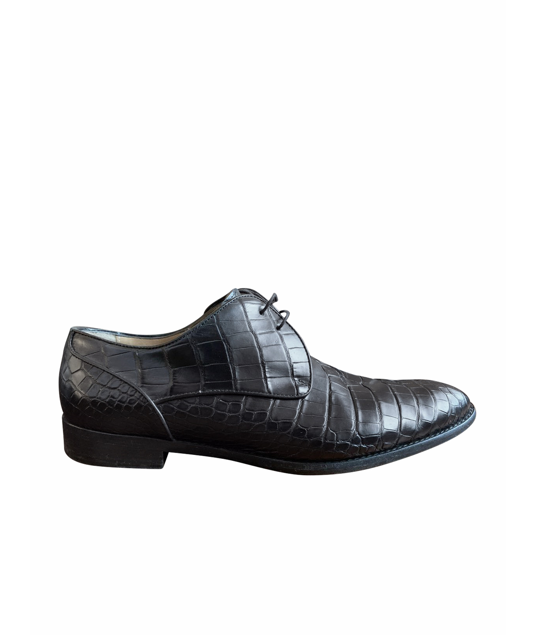 CASTELLO D'ORO Черные туфли из экзотической кожи, фото 1