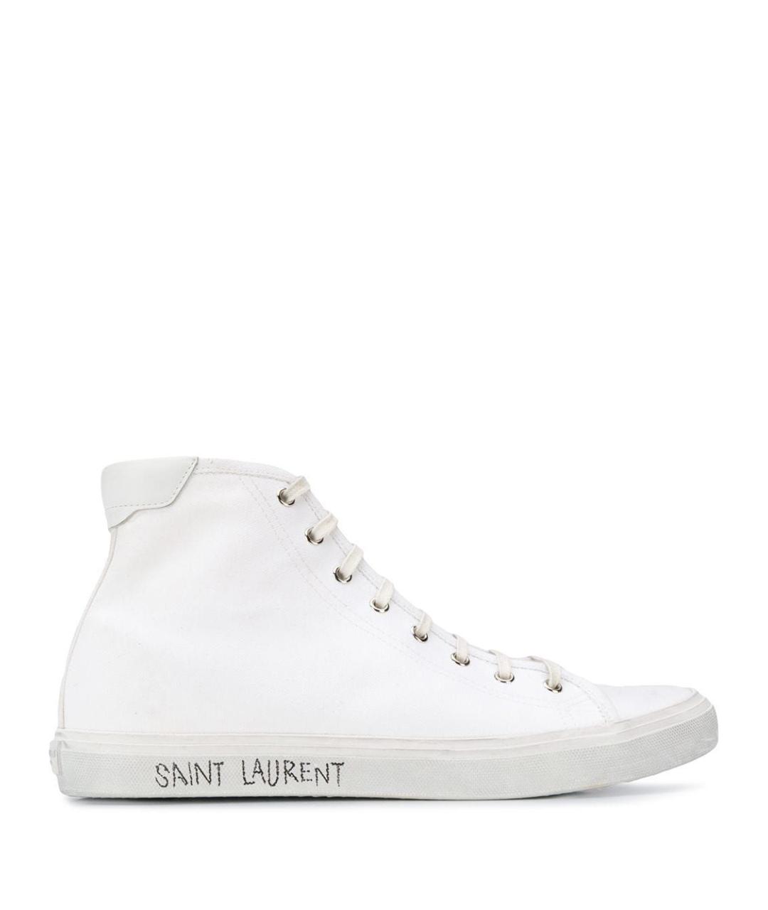 SAINT LAURENT Белые высокие кроссовки / кеды, фото 1