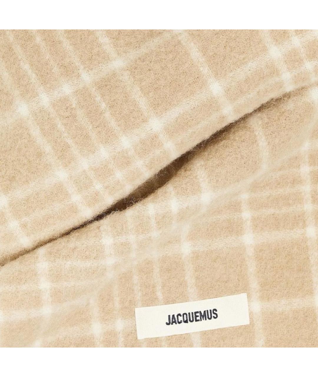 JACQUEMUS Бежевый шарф, фото 2