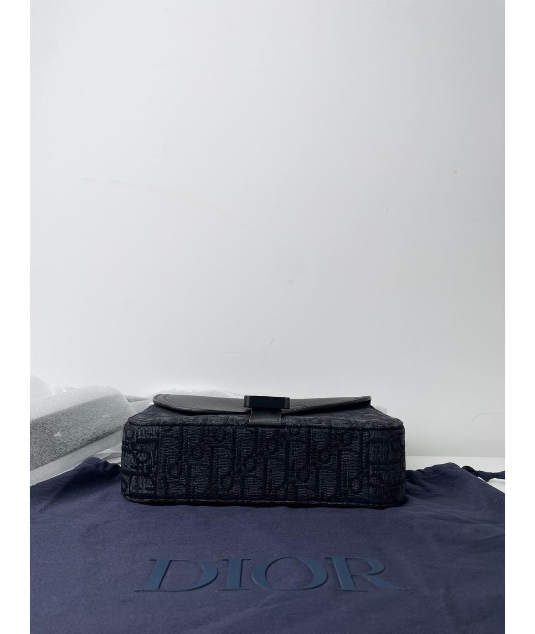 CHRISTIAN DIOR Черная жаккардовая сумка через плечо, фото 5