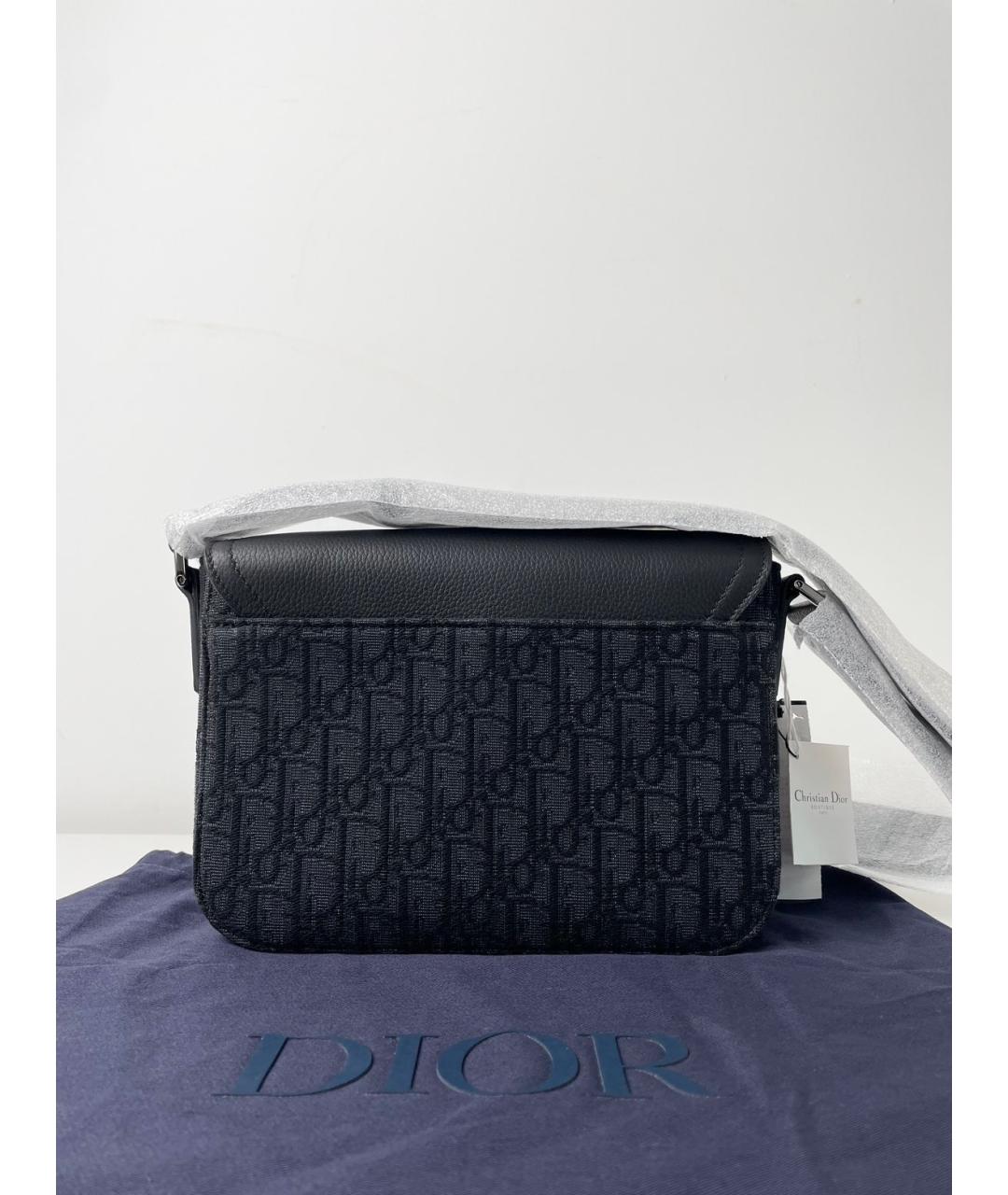 CHRISTIAN DIOR Черная жаккардовая сумка через плечо, фото 2