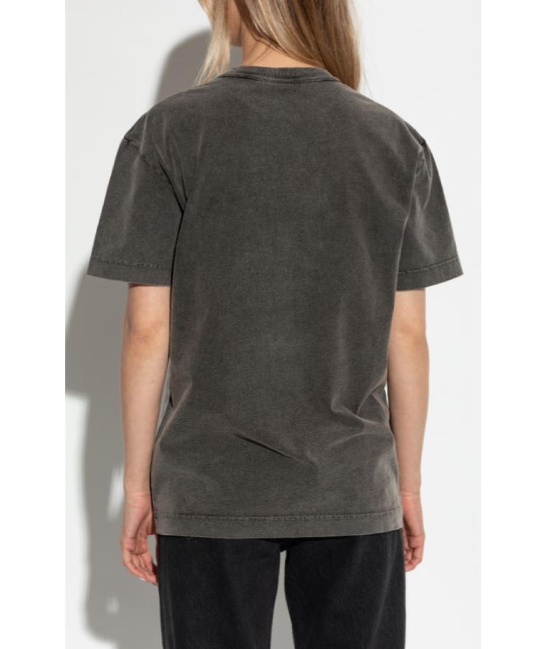 ALEXANDER WANG Серая хлопковая футболка, фото 2