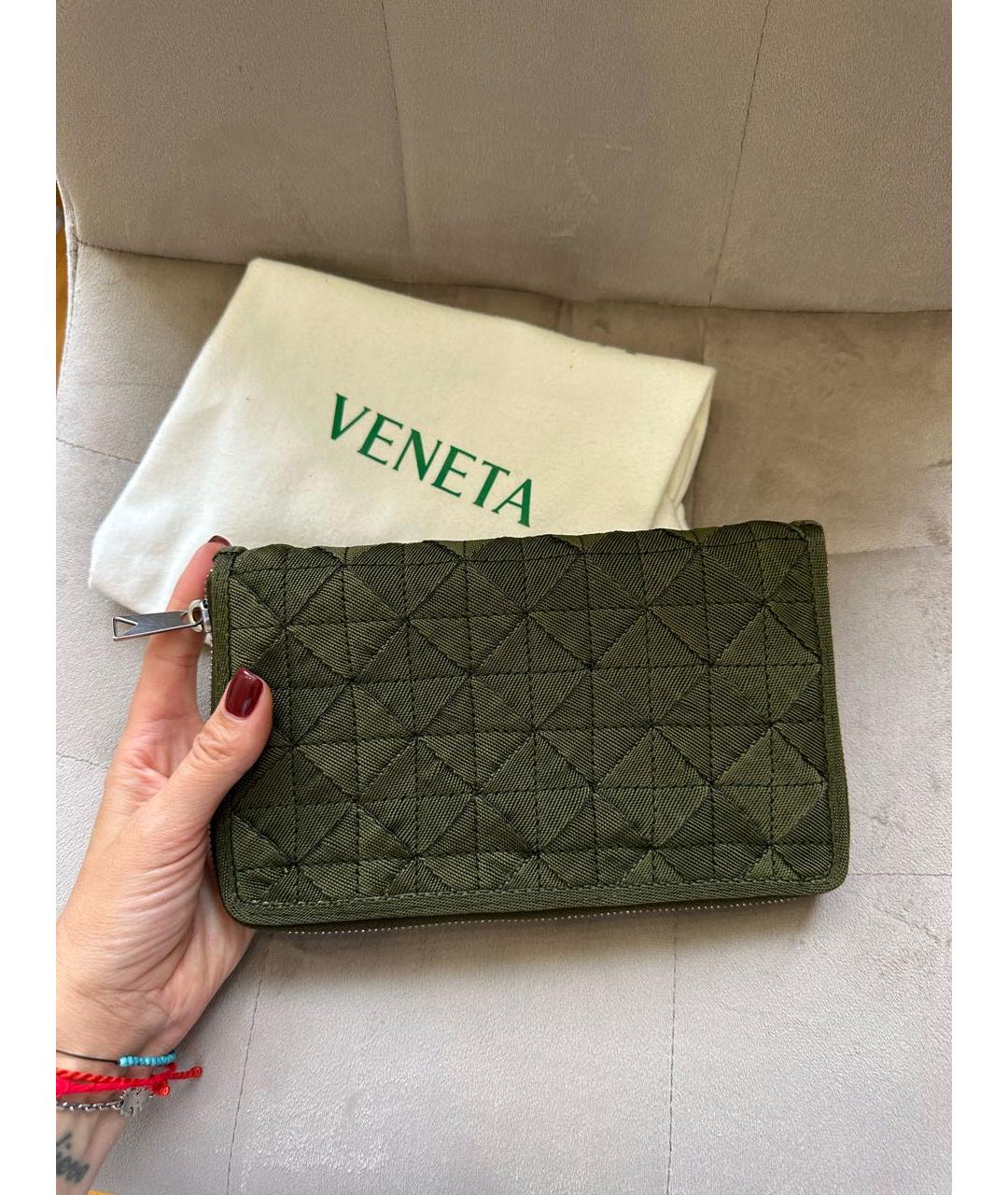 BOTTEGA VENETA Хаки кошелек, фото 2