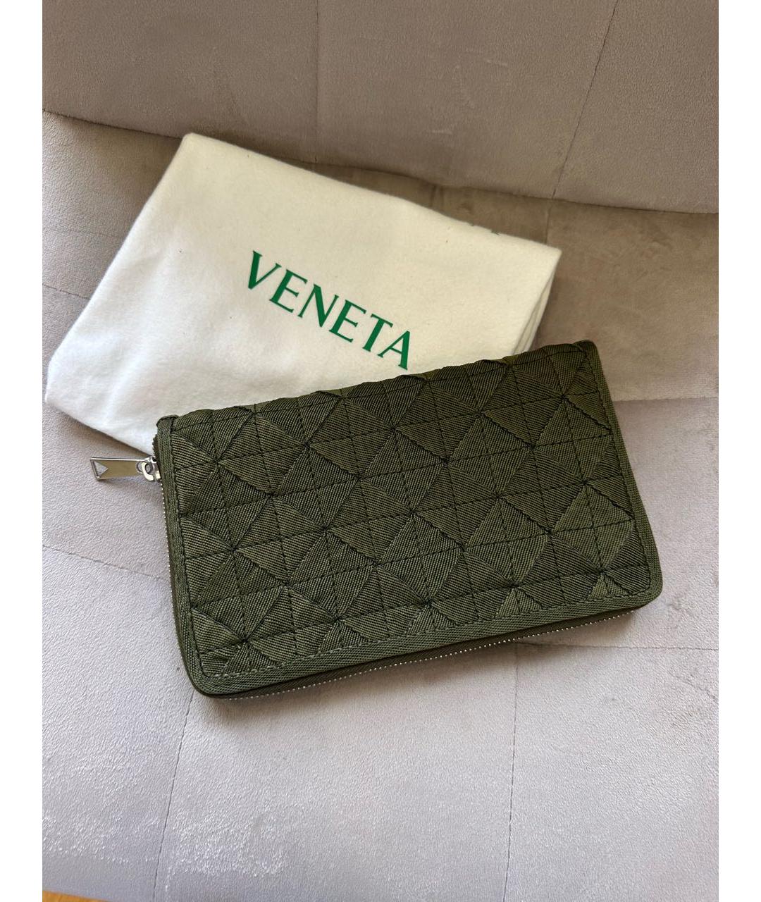 BOTTEGA VENETA Хаки кошелек, фото 8