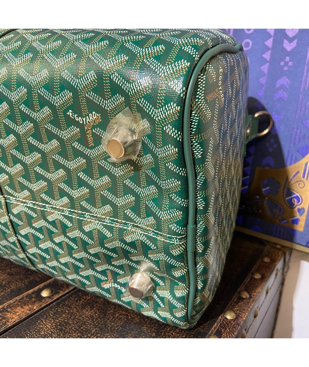 GOYARD Зеленая дорожная/спортивная сумка из искусственной кожи, фото 5