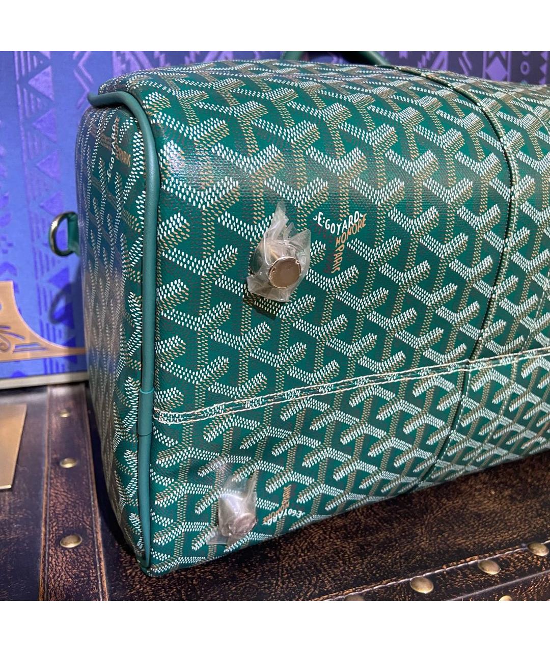 GOYARD Зеленая дорожная/спортивная сумка из искусственной кожи, фото 6