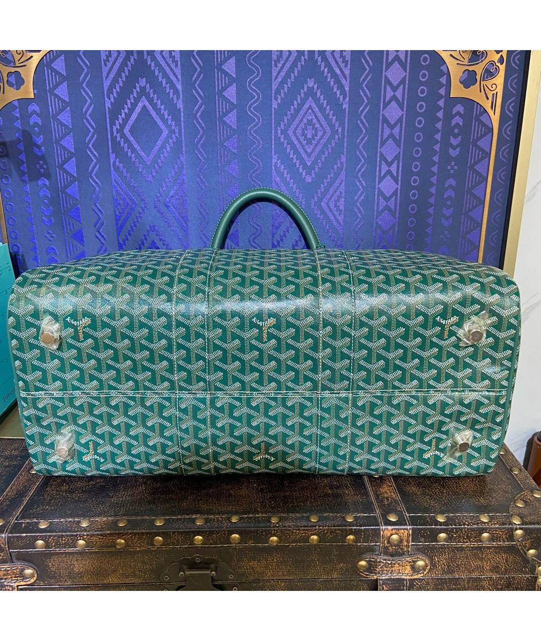 GOYARD Зеленая дорожная/спортивная сумка из искусственной кожи, фото 7