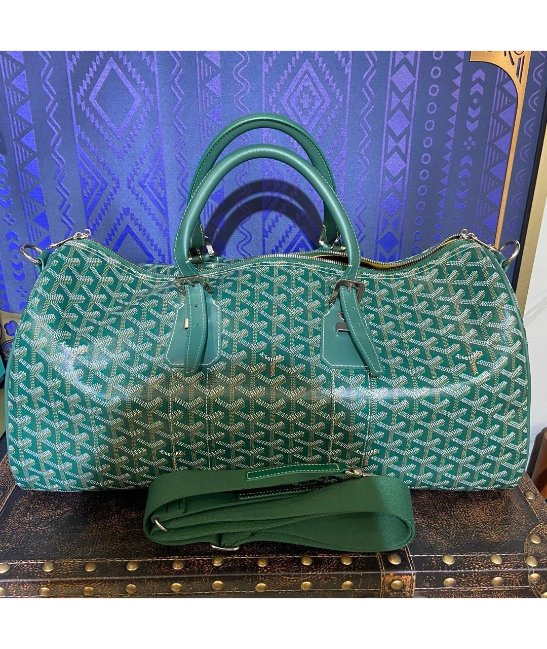 GOYARD Зеленая дорожная/спортивная сумка из искусственной кожи, фото 8