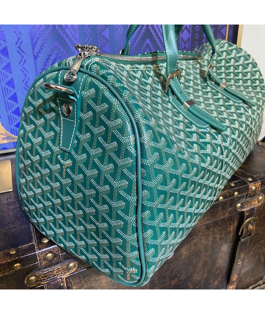 GOYARD Зеленая дорожная/спортивная сумка из искусственной кожи, фото 3