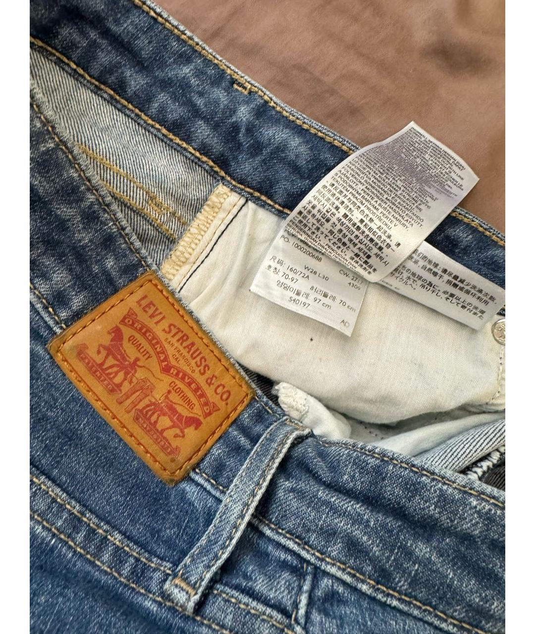 LEVI'S Синие хлопко-эластановые джинсы слим, фото 6