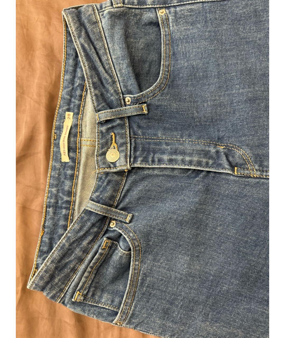 LEVI'S Синие хлопко-эластановые джинсы слим, фото 3