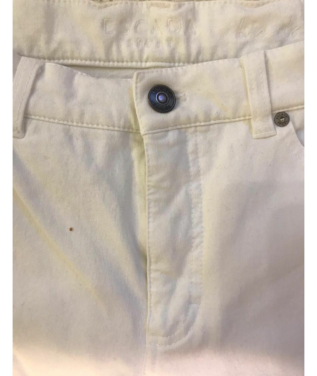 ESCADA Белые хлопко-эластановые прямые джинсы, фото 3