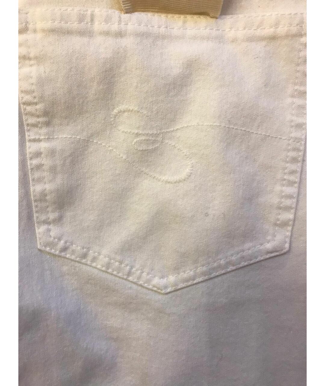 ESCADA Белые хлопко-эластановые прямые джинсы, фото 4