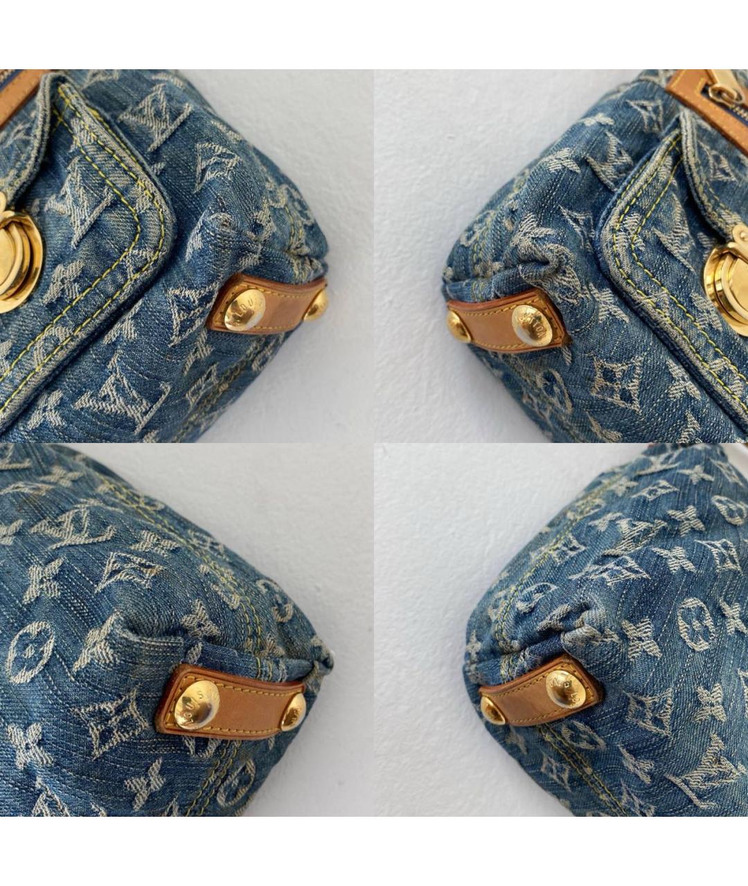 LOUIS VUITTON Синяя деним сумка тоут, фото 4