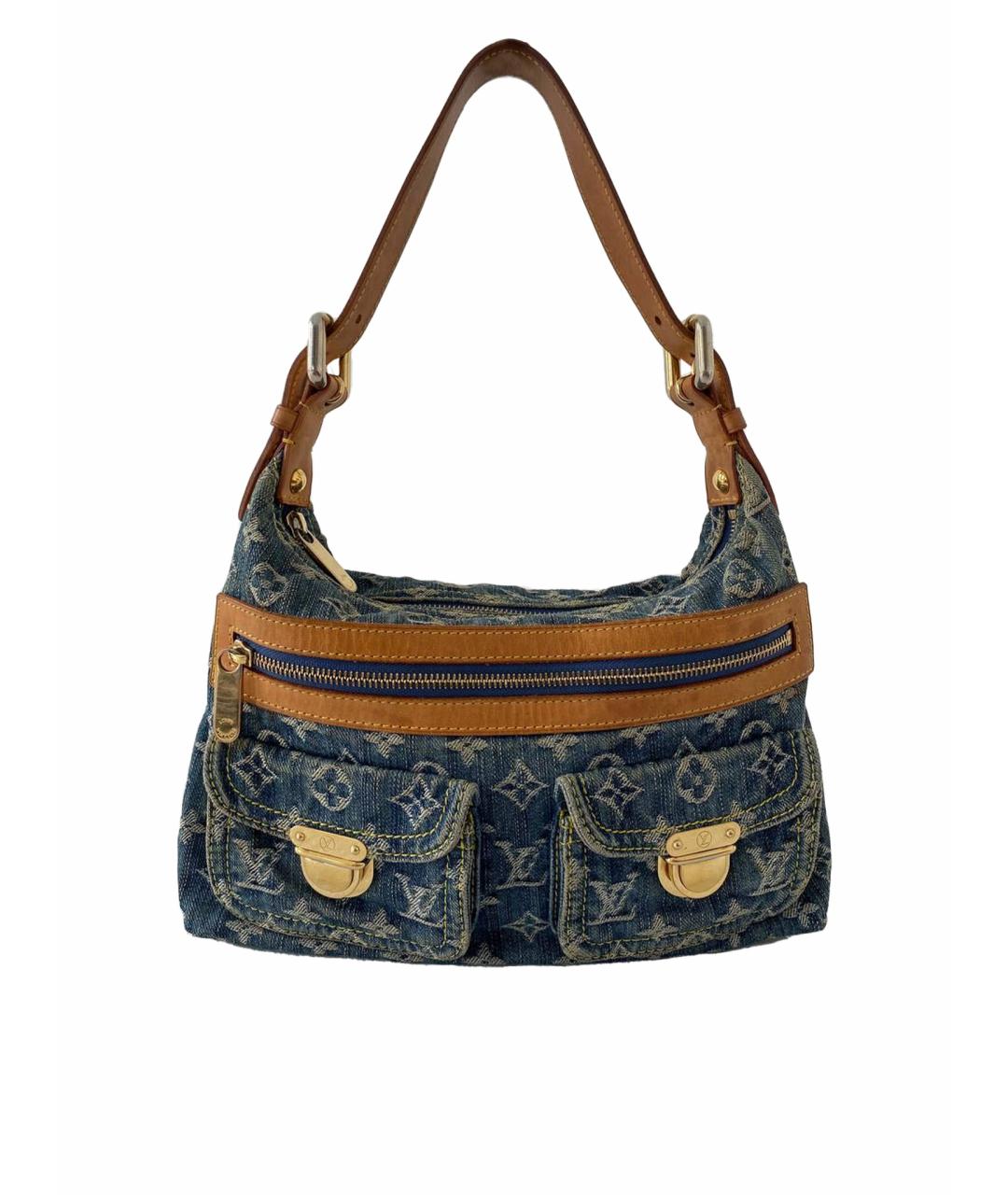 LOUIS VUITTON Синяя деним сумка тоут, фото 10