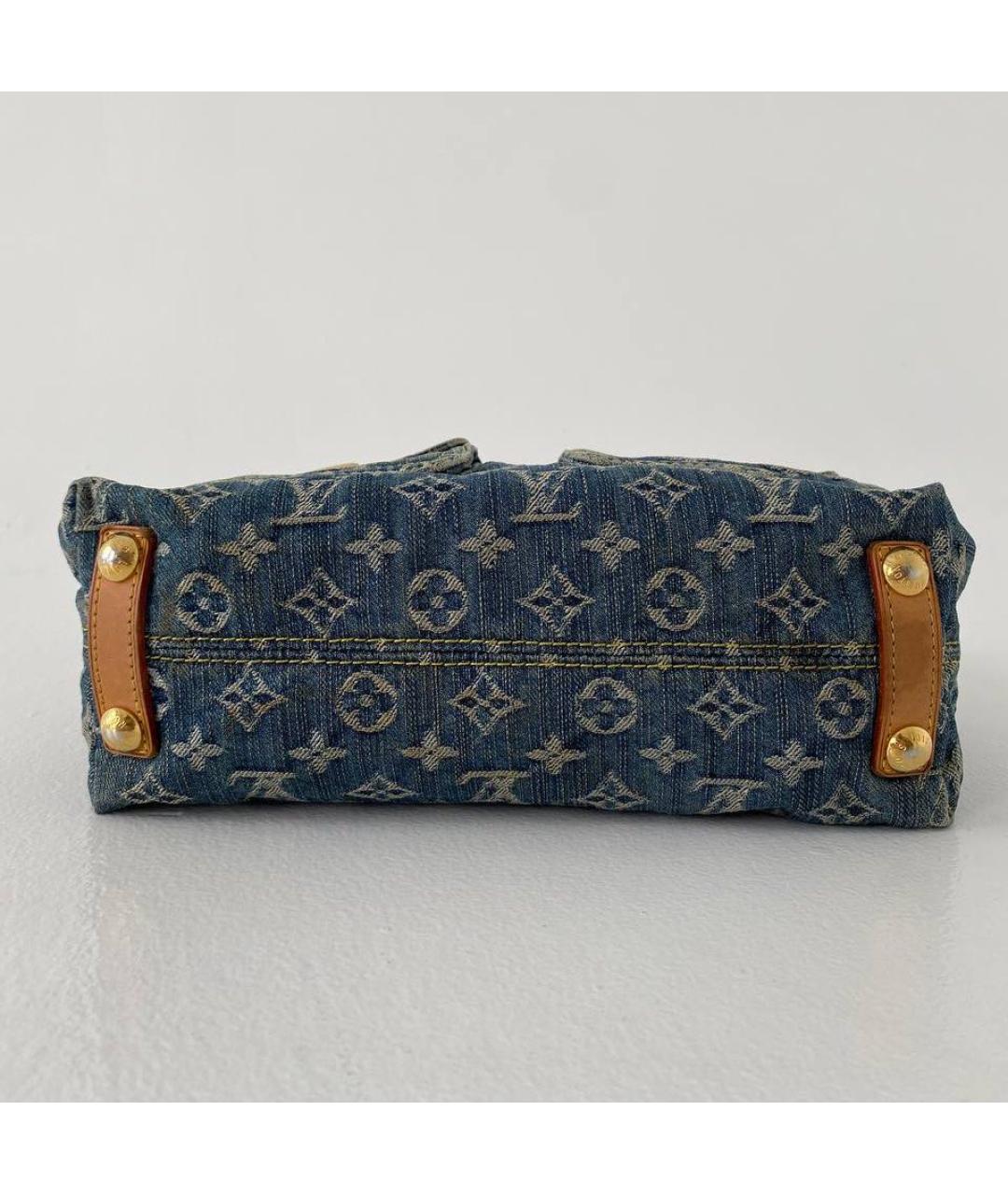 LOUIS VUITTON Синяя деним сумка тоут, фото 5