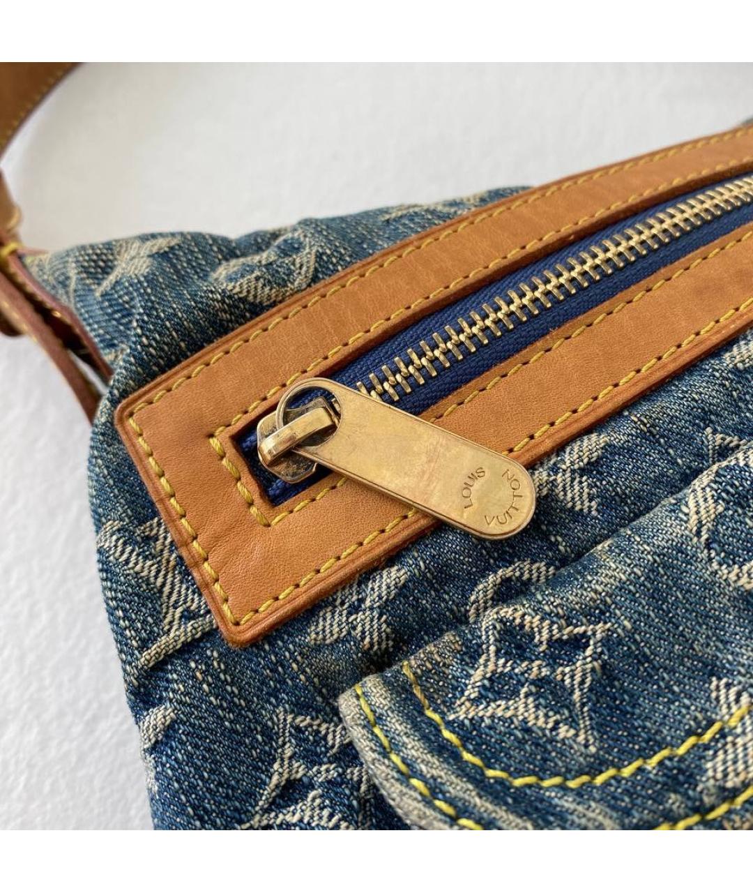 LOUIS VUITTON Синяя деним сумка тоут, фото 7