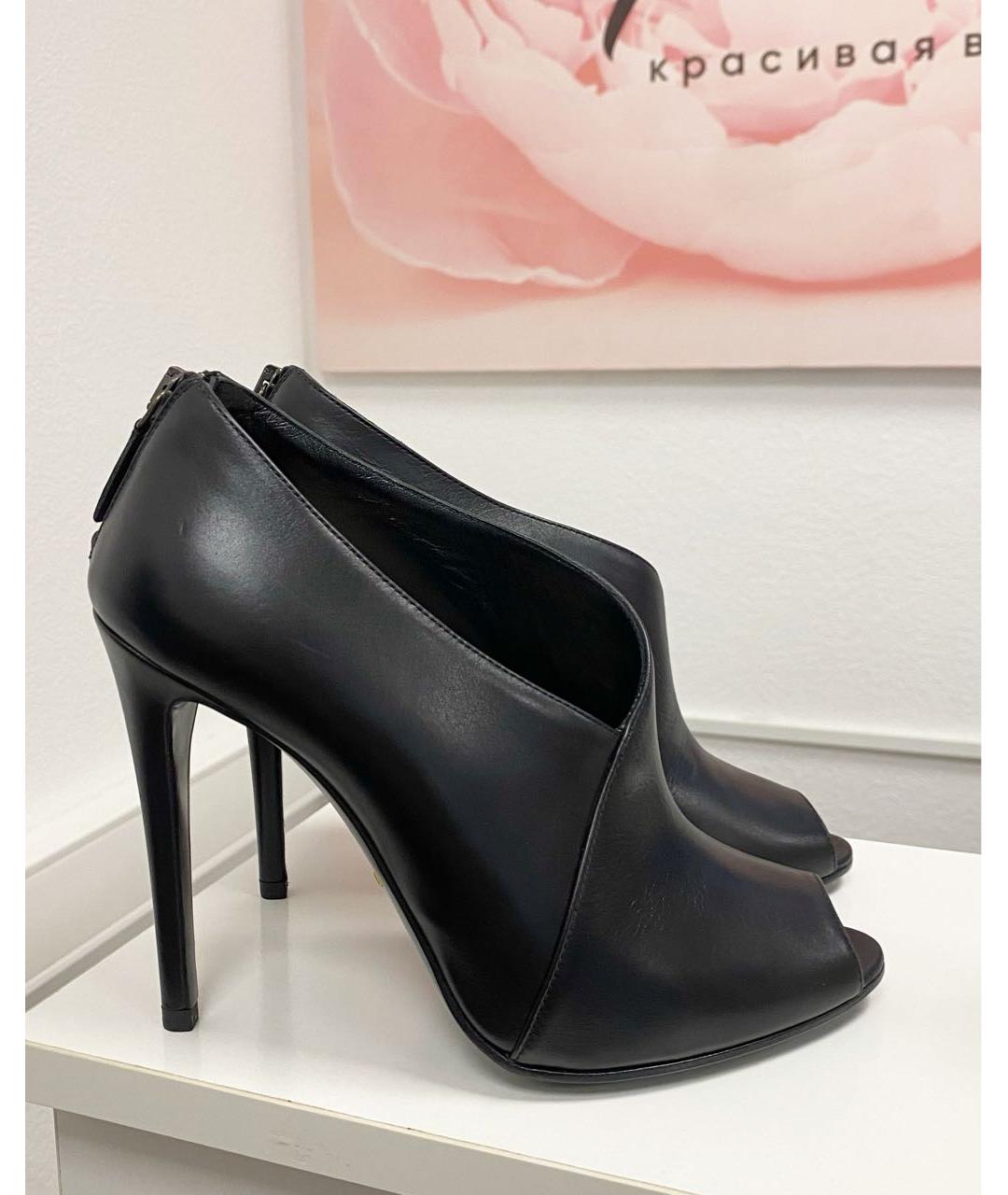 PRADA Черные кожаные ботильоны, фото 6
