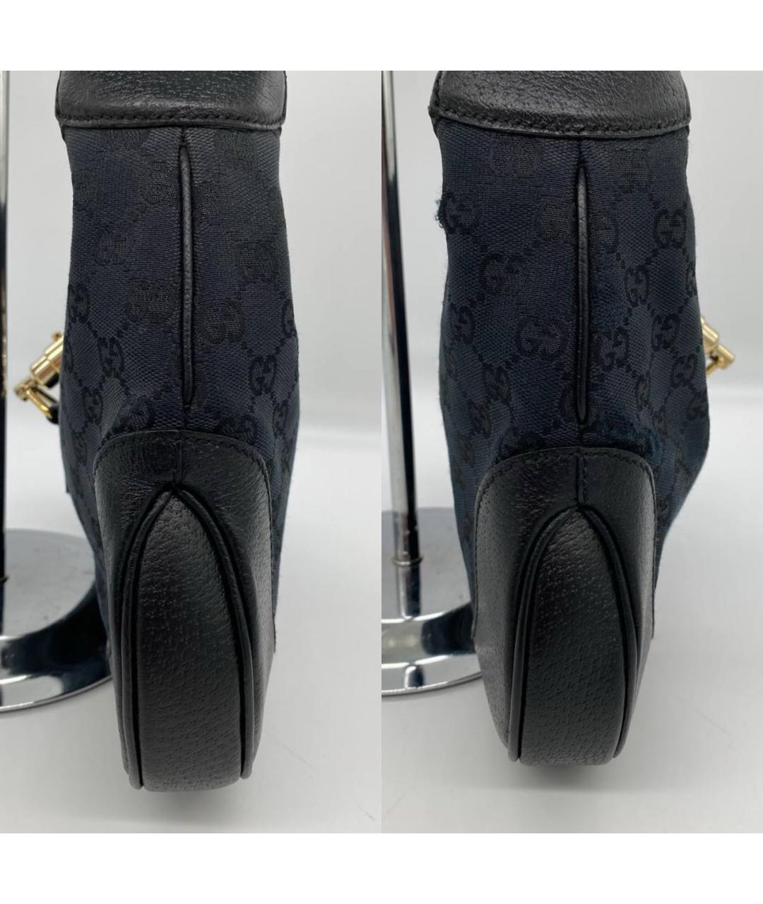 GUCCI Черная жаккардовая сумка тоут, фото 3