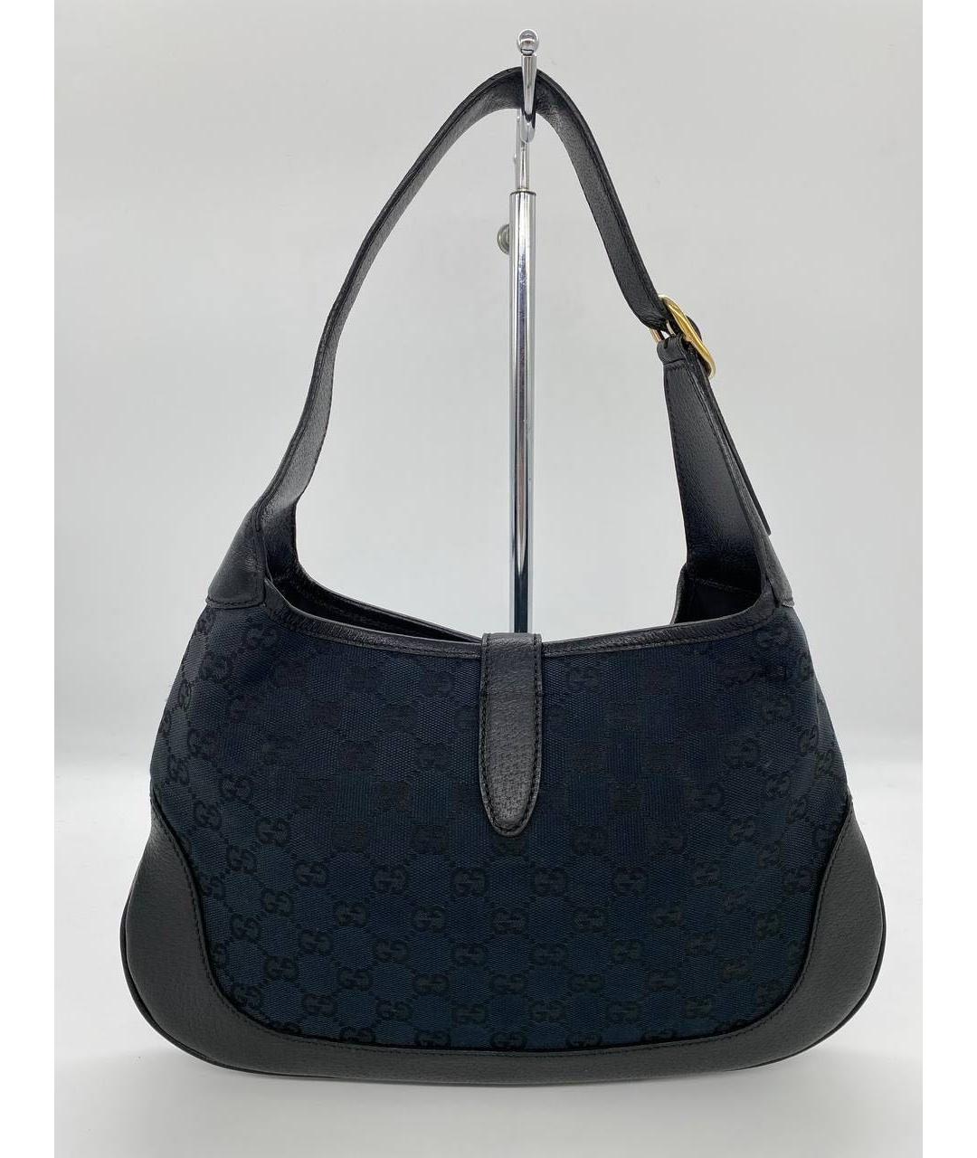 GUCCI Черная жаккардовая сумка тоут, фото 2