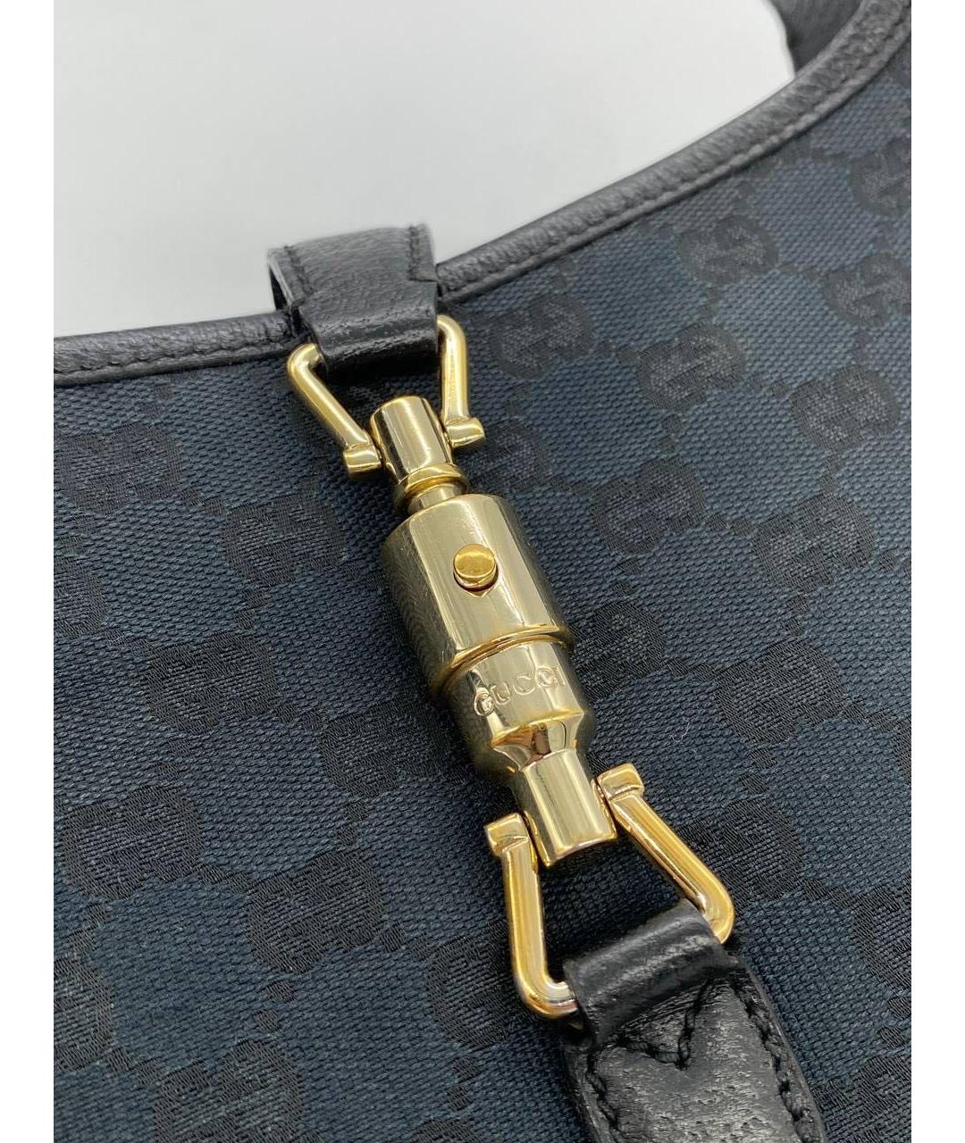 GUCCI Черная жаккардовая сумка тоут, фото 6