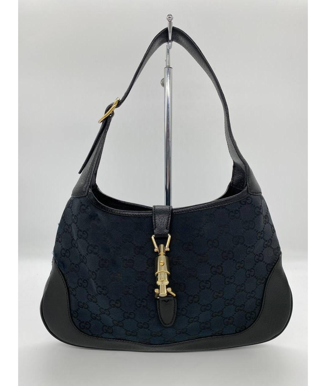 GUCCI Черная жаккардовая сумка тоут, фото 9