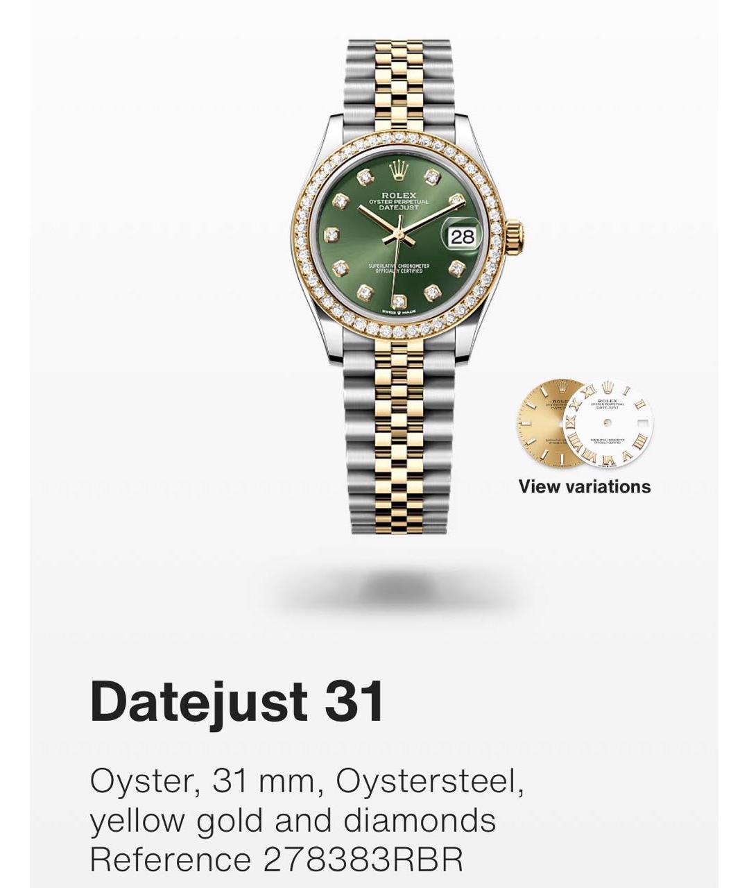 ROLEX Зеленые часы из желтого золота, фото 6