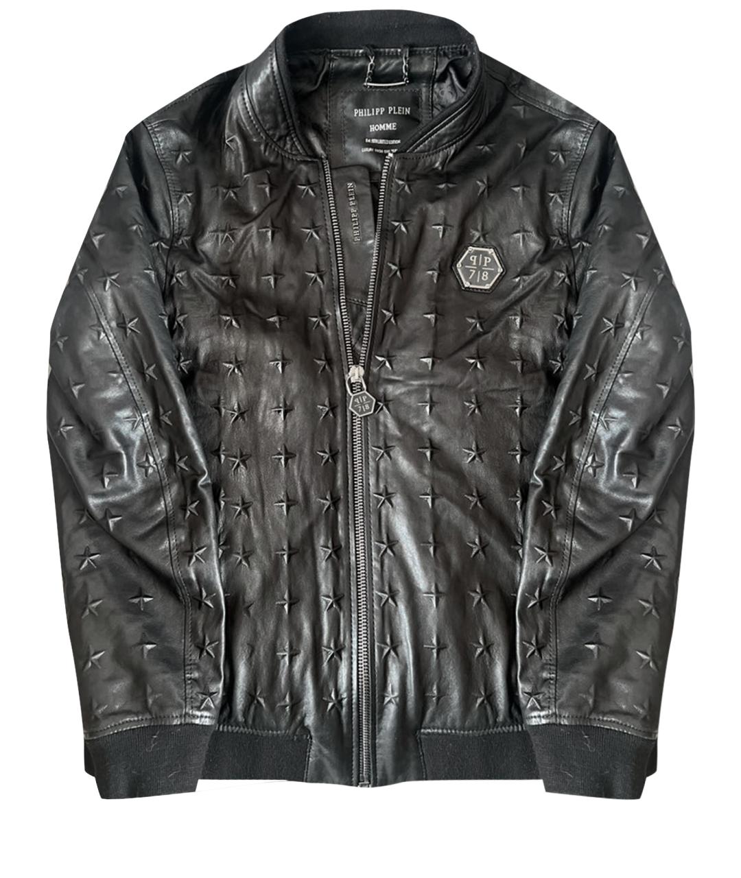 PHILIPP PLEIN Черная кожаная куртка, фото 1