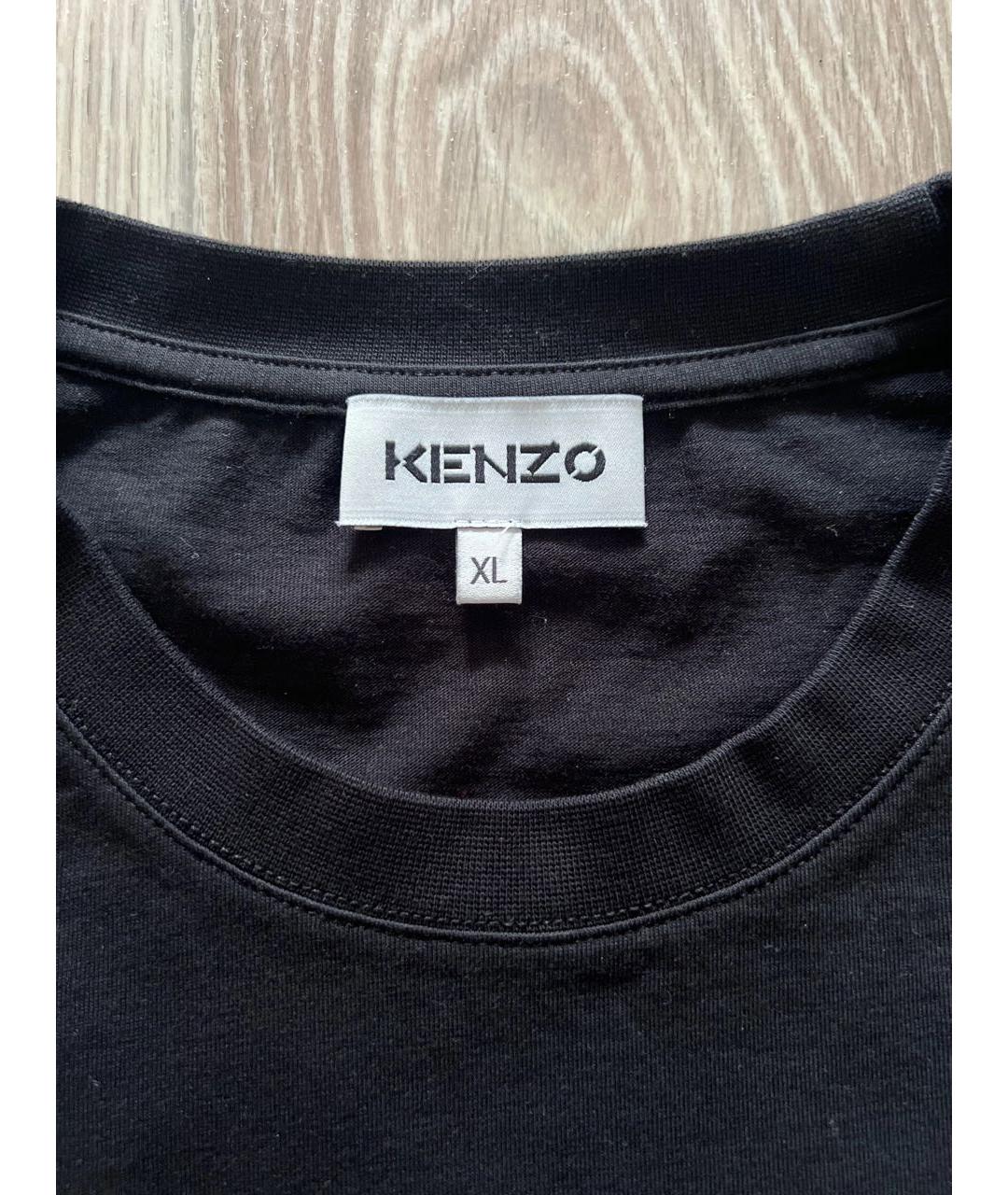 KENZO Черная хлопковая футболка, фото 2